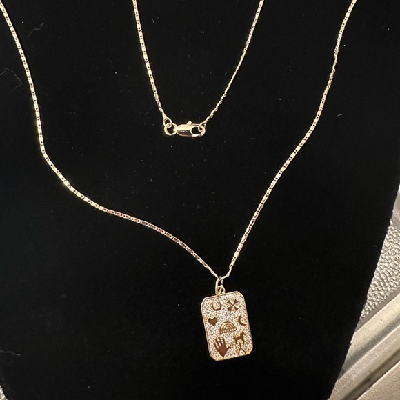 Lucky charm card pendant and necklace - Picture 6 of 8